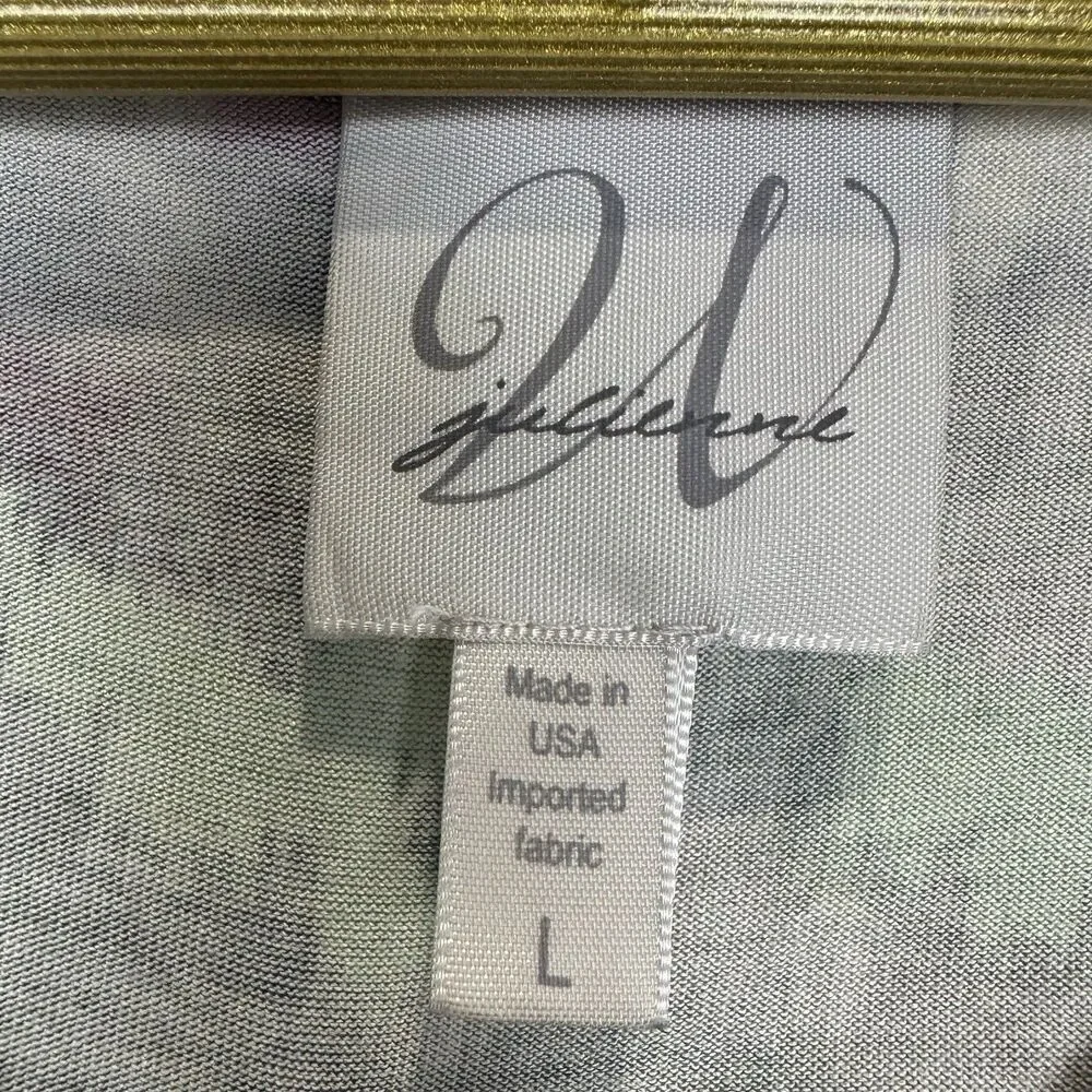 Julienne Weston Asymmetric Ruffle Top Size L Watercolor Art To Wear Boho Fairy - Picture 4 of 5